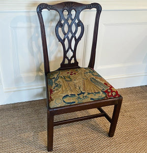 A fine George III side chair in the manner of Chippendale