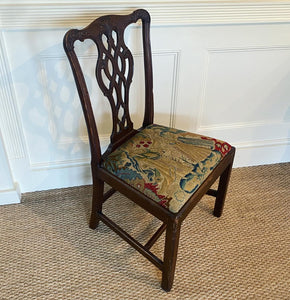 A fine George III side chair in the manner of Chippendale