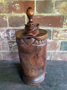 Antique Folk Art Scandinavian birch wood jug