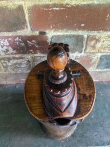 Antique Folk Art Scandinavian birch wood jug