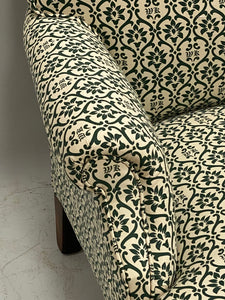 Howard style armchair in Robert Kime and Piers von Westenholz ticking