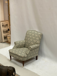 Howard style armchair in Robert Kime and Piers von Westenholz ticking
