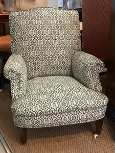 Howard style armchair in Robert Kime and Piers von Westenholz ticking