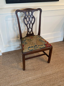 A fine George III side chair in the manner of Chippendale