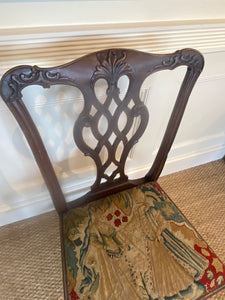 A fine George III side chair in the manner of Chippendale