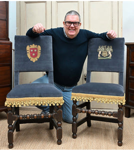 17th Century Armorial Clan Chairs in velvet