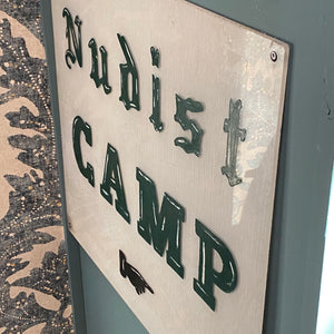 Nudist Camp sign from the south coast