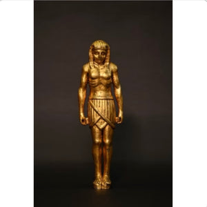 Carved and gilded figure of an Egytian Ushabti