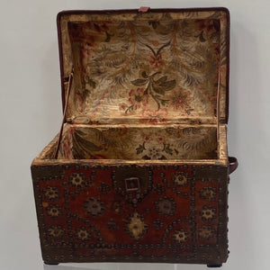 Ottoman Empire Leather Domed Grand Tour Box With Original Lining
