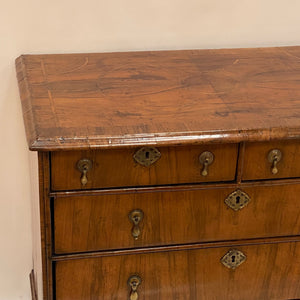 William & Mary Walnut Veneer Chest of Drawers
