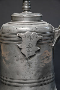 Swiss Pewter Wine Jug Dated 1688.
