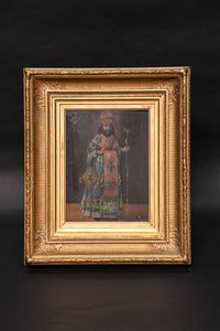 Imperial Russian Icon Of St Theodosius In A Gilt Frame.