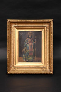 Imperial Russian Icon Of St Theodosius In A Gilt Frame.