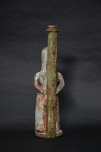 Museum Quality Catherine Of Alexandriaelizabethan Polychrome Figure