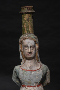 Museum Quality Catherine Of Alexandriaelizabethan Polychrome Figure