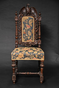 Confederate Style Carved Eagle Side Chair (19thC)