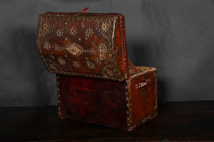 Ottoman Empire Leather Domed Grand Tour Box With Original Lining