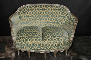 Venetian Silver Gilt Settee, Love Seat Or Canape