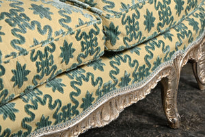 Venetian Silver Gilt Settee, Love Seat Or Canape