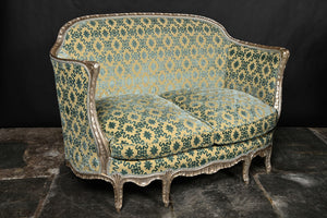 Venetian Silver Gilt Settee, Love Seat Or Canape