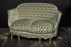 Venetian Silver Gilt Settee, Love Seat Or Canape