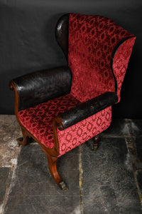 Gillows of Lancaster style Lyre Shaped Wingback And Scrolled Armchair