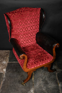 Gillows of Lancaster style Lyre Shaped Wingback And Scrolled Armchair