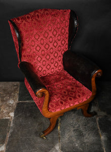 Gillows of Lancaster style Lyre Shaped Wingback And Scrolled Armchair
