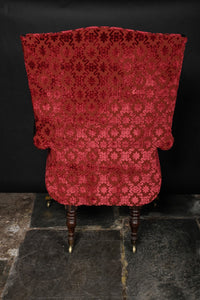 Gillows of Lancaster style Lyre Shaped Wingback And Scrolled Armchair
