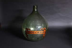 Large Carboy labelled Pino Grigio