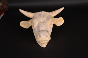 Painted Ceramic Bulls Head