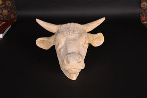 Painted Ceramic Bulls Head
