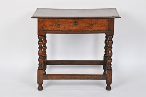William & Mary Oak Side Table (Circa 1690)