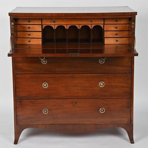 Regency Secretaire Chest of Drawers of Mahogany