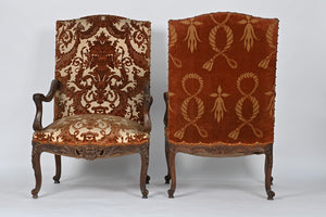 Antique Armchairs - A Pair of Louis XVI Fruitwood Salon Chairs
