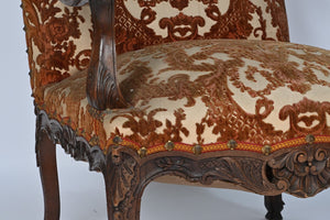 Antique Armchairs - A Pair of Louis XVI Fruitwood Salon Chairs
