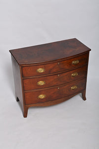 Regency Flame Mahogany Bow Front Chest of Drawers