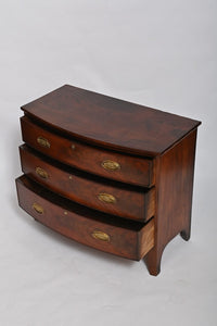 Regency Flame Mahogany Bow Front Chest of Drawers