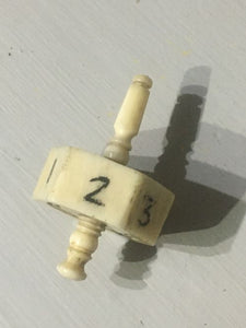 Napoleonic Bone Gambler's Spinning Dice / Spinning Top
