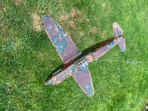 Rare Ww2 Folk Art Model Of An Raf Boulton Paul Defiant Night Fighter.