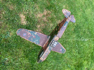 Rare Ww2 Folk Art Model Of An Raf Boulton Paul Defiant Night Fighter.