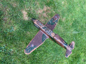 Rare Ww2 Folk Art Model Of An Raf Boulton Paul Defiant Night Fighter.