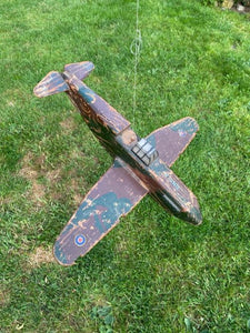 Rare Ww2 Folk Art Model Of An Raf Boulton Paul Defiant Night Fighter.