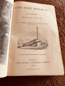 Book “rude Stone Monuments” By Fergusson