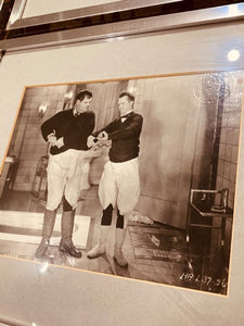 Eight Framed Laurel & Hardy Italian Tour Publicity Stills (1950)