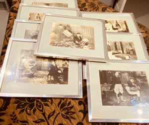 Eight Framed Laurel & Hardy Italian Tour Publicity Stills (1950)