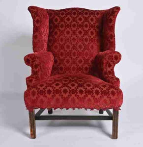 George III Chippendale Winged Armchair