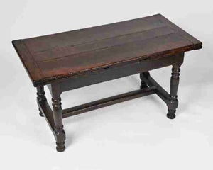 Antique Table 17th Century of Oak with Drawer Leaf Construction