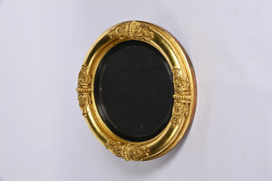 Regency "Chinese Chippendale" Mirror With Original Convex Glass.