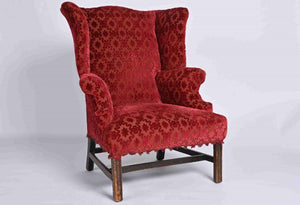 George III Chippendale Winged Armchair